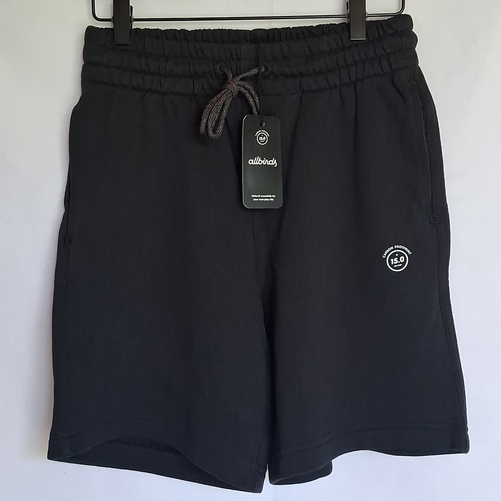 allbirds R&R Sweat Shorts Black XS Hemp Cotton Blend